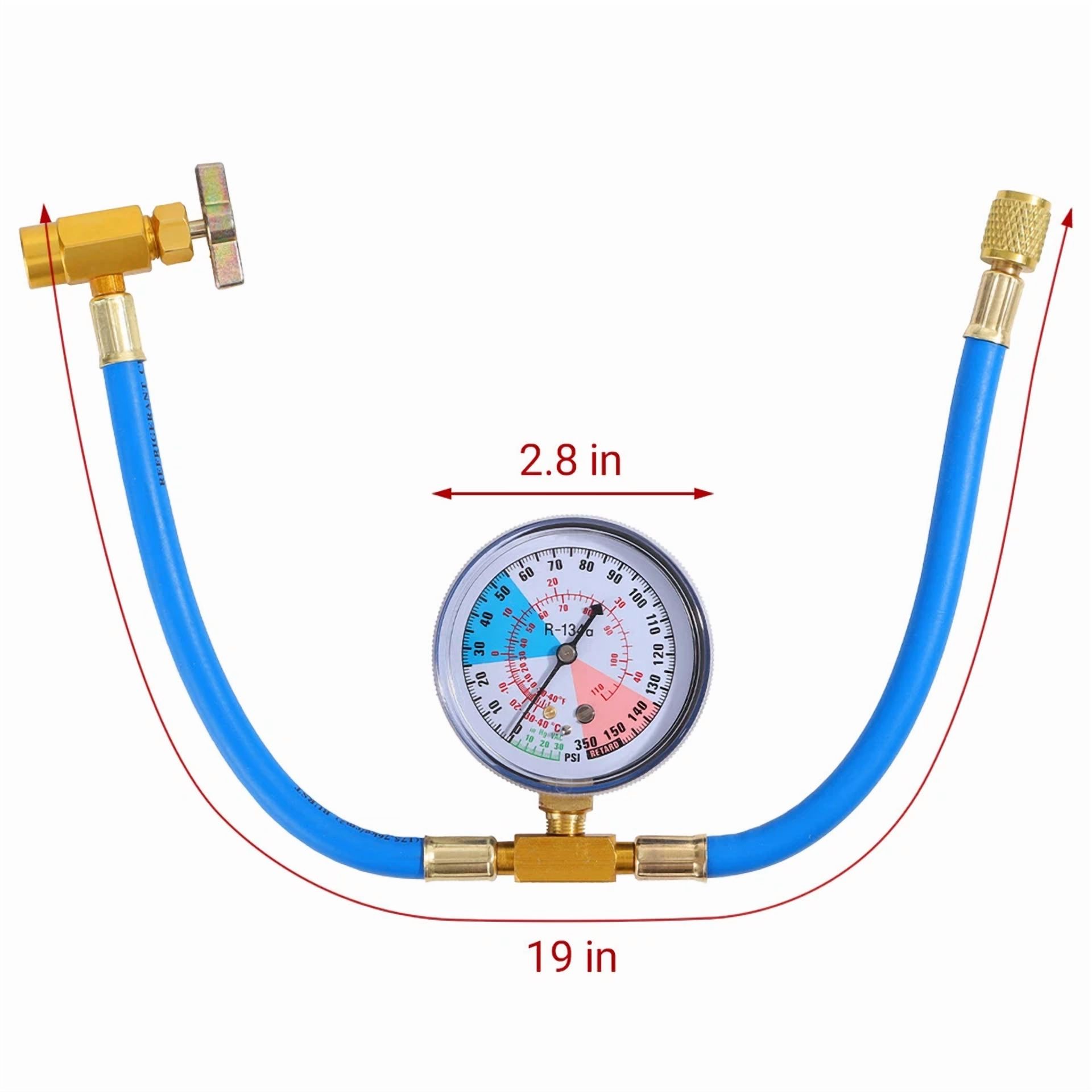 CIRCLE- Bpv31 Bullet Piercing Tap Valve Kits W/ Pressure Gauge Fit For Home Refrigerator