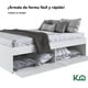 thumbnail image 4 of Base Cama Matrimonial Con Cajones Compartimientos KingsHouse blanco, 4 of 7