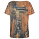 thumbnail image 5 of Pntutb moda mujer causal impresión blusa manga corta camiseta verano botón tops Pntutb Pntutb-2839, 5 of 8