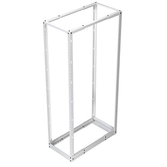 NavePoint 45U 4 Post Rack Open Frame Server Rack for 19 Inch Equipment, AV, Networking, Data & IT Devices, 4-post Rack 45U 1322lbs Weight Capacity, White