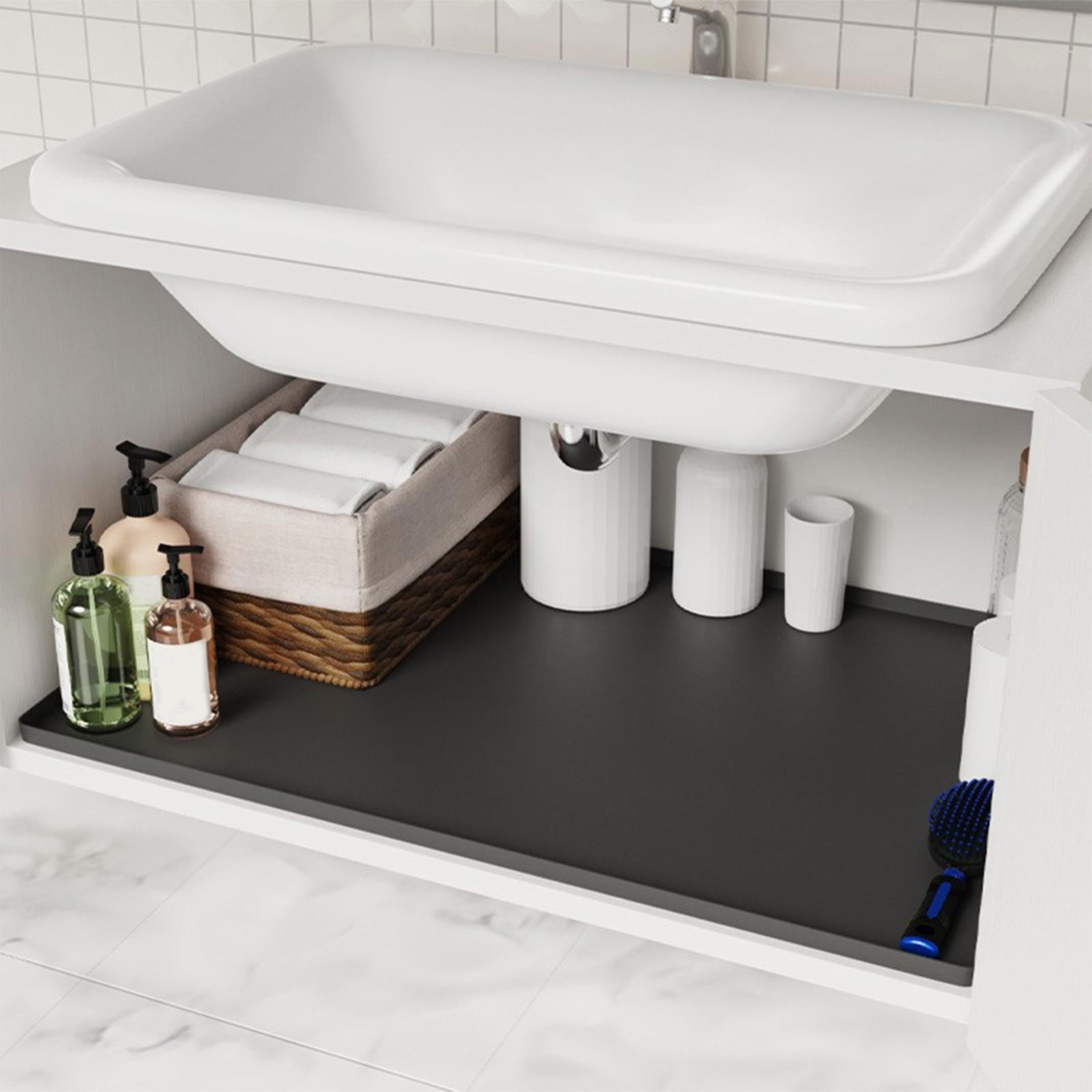 Mat for Under Sink 34 X 22in for Bathroom Kitchen Cabinets Easiest To Clean Under Shelf Liner NonSlip EcoFriendly Drip Tray