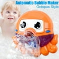 thumbnail image 1 of Juguetes de bañera, juguetes de baño, juguetes para bebés, máquina de burbujas de jabón, máquina automática de burbujas de pulpo, juguetes de agua, juguetes con música (naranja) brillar Juguete, 1 of 6
