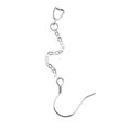 thumbnail image 3 of Gancho de alambre para oreja de plata de ley 925, fornituras de borlas en forma de gota para oreja, 9cm de largo Zulema Earwire de plata esterlina, 3 of 7