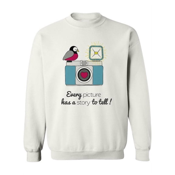 Cute Vintage Camera And Bird Sweatshirt Women -Image by Shutterstock, Female 5X-Large