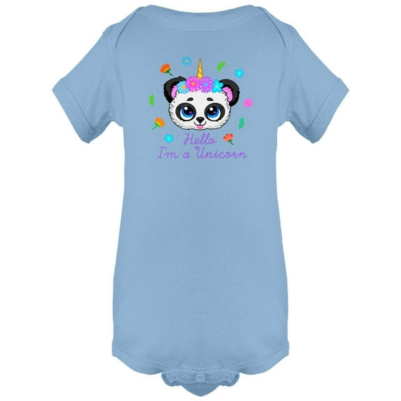 Hello I'm A Unicorn Slogan Bodysuit Infant -Image by Shutterstock, 6 Months