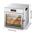 thumbnail image 4 of Graflsoa Smart Touchscreen Food Dehydrator with Timer, LED Light, and 8-Tier Racks for Fruits, Vegetables, and Pet Snacks – 400W, 30-90℃, US Plug, Stainless Steel Design, 4 of 6