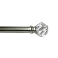 thumbnail image 1 of Versailles - Esencial Facet Curtain Rod Set, Adjustable Length From 72" to 144", Silver, 1 of 4