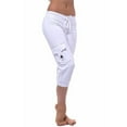 thumbnail image 3 of Zodggu Womens Autumn Women Workout Out Leggings Stretch Waist Button Pocket Yoga Gym Cropped Trousers Comfy Dressy Young Girls Love Cotton Capris White XXXXL, 3 of 7