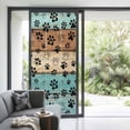thumbnail image 2 of Non-Adhesive Static Cling Window Tint, Light Blue Dog Paws Window Privacy Film Frosted, Farmhouse Vintage Modern Blue Brown Wood Insulated Windows Frosted Films for Living room, 35.4 x 78.7 Inches, 2 of 9