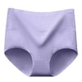 thumbnail image 2 of Jwputqe&nbsp;Briefs for women,Womens Briefs Underwear,Breathable,Fitted,Solid,Elastic Waist,Cotton,Purple,2XL, 2 of 5
