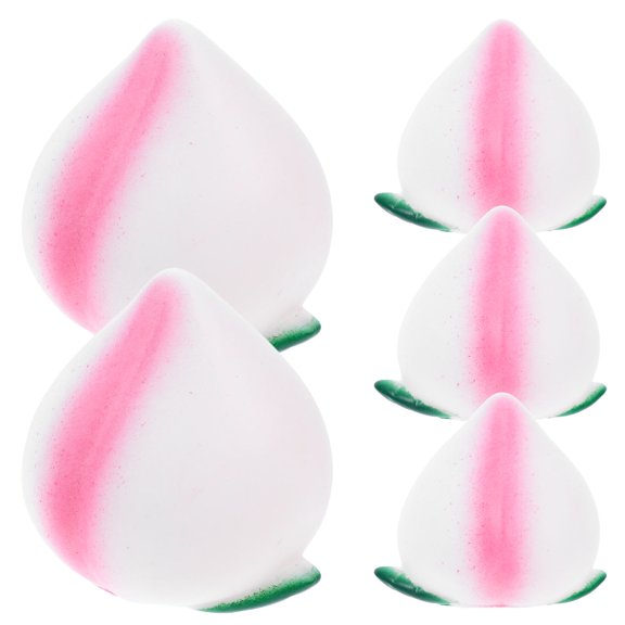ELAYARD 5Pcs Longevity Peach Cake Topper Multi Color For Birthday Celebration
