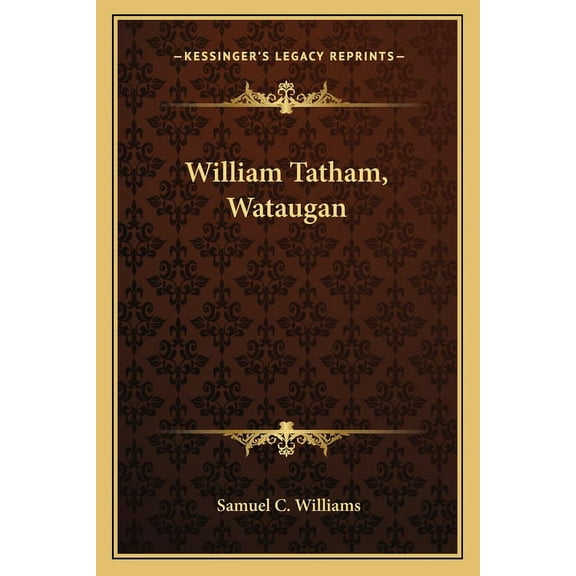 William Tatham, Wataugan (Paperback)