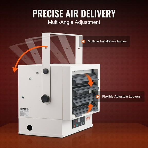 7500-Watt Electric Garage Heater with Remote - Hardwired Shop Heater with Digital Timer & Overheat Protection