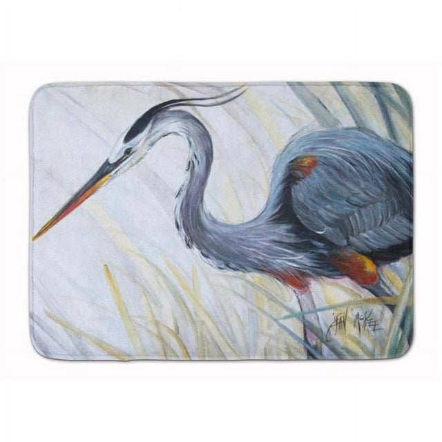 Carolines Treasures JMK1017RUG Blue Heron Frog Hunting Machine Washable Memory Foam Mat
