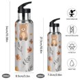 thumbnail image 2 of Yayeee 20oz Insulated Water Bottle Double Wall Stainless Steel with Flip Straw Lid, Brown Cartoon Bears, 2 of 7