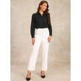 thumbnail image 4 of DARING DIVA Collared V Neck Polo Long Sleeves Shirt XL Black, 4 of 6