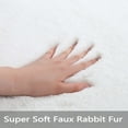 thumbnail image 3 of DSstyles Round Faux Rabbit Fur Area Rug Circular Shaggy Rug Fluffy Area Rugs Plush Circle Floor Carpet Mat Furry Nursery Rug for Bedroom Living Room Floor Decor, White, 3 x 3 Feet, 3 of 9