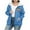 Blue, variant on Hoodie for Women, Christmas Trendy Plus Size Zip Up Fleece Sweatshirt Winter Clothing Essentials Hoodie Outerwear Winter Coats