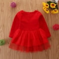 thumbnail image 2 of WUXIAN Toddler Christmas Red Dress Princess Tulle Printed Belt Skirt Princess Dress Infants Baby Sundress Children Cute Dailywear, 2 of 9