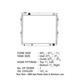 thumbnail image 2 of Convient pour Radiateur Toyota Tundra CSF 2000-2006 3237 une Rangée; Débit; Noyau en Aluminium avec Réservoirs en Plastique; avec Refroidisseur de Transmission; avec Refroidisseur d'Huile Moteur; Sans Capuchon de Radiateur, 2 of 2
