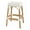 Glossy White, variant on Beaumont Lane Coastal Rattan Bar Stool Chair With Square Seat & Footrest - Beige