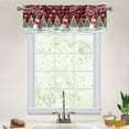 thumbnail image 2 of Fashnice Christmas Xmas Short Window Curtain Half Window Drapes Slot Top Kitchen Valance Cafe Tier Bathroom Scarf Rod Pocket Curtain Panel Style-A 2pc-Tier Curtain: W:27.5''x H:24'', 2 of 6