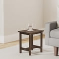 thumbnail image 2 of Table d'Appoint Extérieur, Petite Table Extérieure en HDPE, Petite Table Résistante aux Intempéries pour Patio, Terrasse, Véranda, Brun Foncé, Usage Intérieur/extérieur, 2 of 7