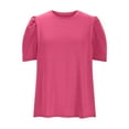thumbnail image 3 of BLVB Women's Puff Short Sleeve Dressy Tops Summer Tshirts Spring Trendy Casual T-Shirts Cute Work Outfits Blouses, 3 of 6