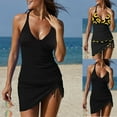 thumbnail image 3 of Feimerou Womens Tankini Bathing Suits with Skirt Two Piece Tummy Control High Waisted Sexy V Neck Swimsuits Ladies Modest Swimwear Clearance On Sale, 3 of 7