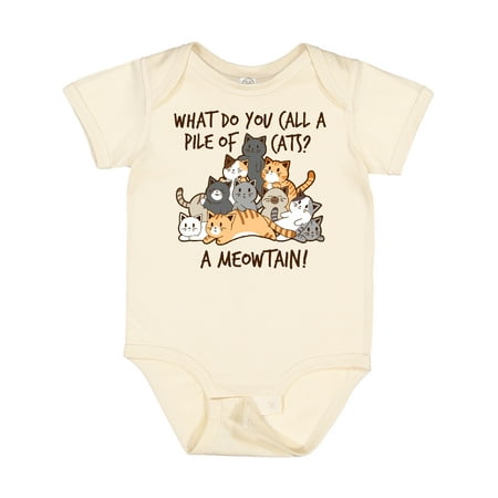 

Inktastic What Do You Call a Pile of Cats a MEOWTAIN! Gift Baby Boy or Baby Girl Bodysuit