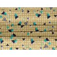 thumbnail image 4 of oneOone Velvet Tan Fabric Chevron & Triangle Geometric Craft Projects Decor Fabric Printed By The Yard 58 Inch Wide, 4 of 5