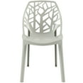 thumbnail image 4 of LeisureMod Modern Cornelia Tree Cut-Out Back Design Dining Chair, Solid Grey Set of 4, 4 of 8