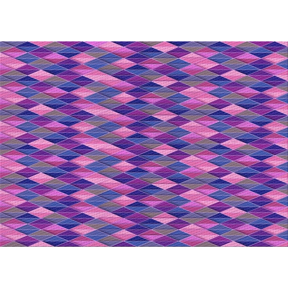 Ahgly Company Indoor Rectangle Patterned Rich Lilac Purple Area Rugs, 5' x 8'