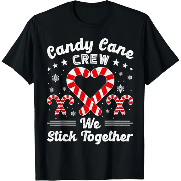 Red White Holiday Candy Cane Lights Cute Kids Women Men Outfit T-Shirt up to size 5XL
