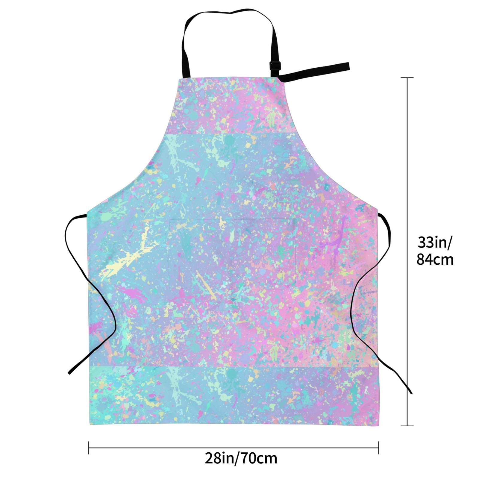 Kdxio Fantasy Gradient Apron with Pockets Adjustable Kitchen Aprons for Men Women Waterproof Aprons for Cooking,Drawing,Crafting, Baking Household Cleaning