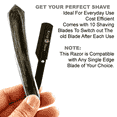 thumbnail image 6 of Cut Throat Shavette  Wooden Straight Edge Shaving Razor Barber Salon + 10 Shave Blades, 6 of 6