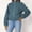 Blue, variant on Womens White Cropped Fleece Full Zip Jacket - Warm Nylon Spandex with Stand Collar & Ribbed Cuffs for Cool Days Casual Wear & Layering (S-XXL),Size L