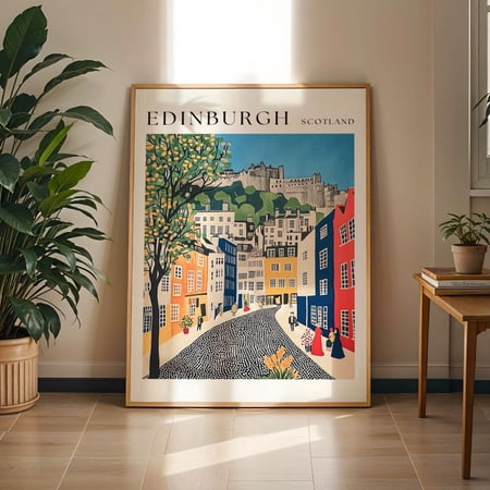 Edinburgh Castle Wall Art Print, Unframed Paper Poster 8x10in