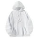 thumbnail image 3 of Sudadera con capucha y cordón estampada de poliéster de moda blanca para adultos M, 3 of 9