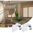 thumbnail image 4 of 2 Packs Window Blind Brackets with 4 pieces Screws, Mini Blind Brackets for Window Blinds Cordless, 4 of 5