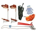 thumbnail image 3 of Tree Climbing Spike Set Safety Belt Adjustable Rope Lanyard Rescue Belt+Gloves 2 Teeth Tree Climbing Spike Pole Climbing Spurs Adjustable Tree Pole Climbing, 3 of 9