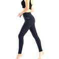 thumbnail image 3 of Seyurigaoka Women Solid Color Honeycomb Stretch Butt Lifting Workout Tights, 3 of 6