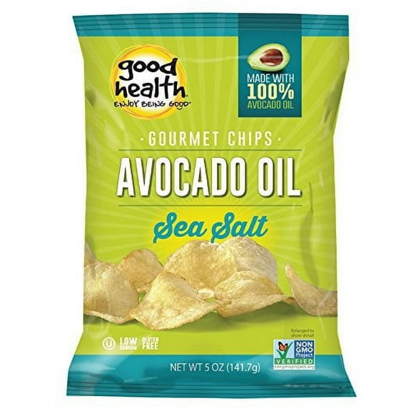 Good Health Inc. Kettle Style Avocado Oil Potato Chips Sea Salt 5 oz Pack of 2