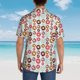thumbnail image 4 of Fotbe Colorful Donuts Camisa Hawaiana para Hombre Unisex – Camisa Casual de Verano con Botones de Manga Corta de Algodón y Lino,XX-Large, 4 of 7