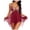 Wine, variant on HUPOM Seamless Underwear for Women Mid Waist Pull-On Lingerie Sleep Skirt on Clearance Gray Size L