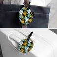 thumbnail image 7 of 2Pcs Leather Round Maple Cruise Luggage Tag with Privacy Cover and Name ID Tag - Suitable for Travel Handbags Backpacks School Bags Luggage Tags, 7 of 7