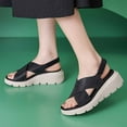 thumbnail image 2 of IUJSOY Sandales pour Femmes à Plateforme Compensée Chaussures de Marche Confort Assise Plantaire à Brides Croisées Chaussures de Plage, 2 of 9