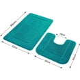 thumbnail image 6 of H HOMORE Luxury Set Green Bath Rug, Anti-Slip Bath Rug and U-Shaped, 2 Count, 6 of 7