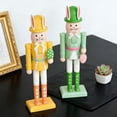 thumbnail image 3 of Hioecau Easter Bunny Nutcracker Figurine 12 Inch Wooden Rabbit Nutcracker Decoration for Spring Home Table Shelf Decor, 3 of 7