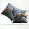 thumbnail image 2 of Ambesonne Colorful Throw Pillow Cover 2 Pack, Lighthouse Calm Dusk, 24", Multicolor, 2 of 6